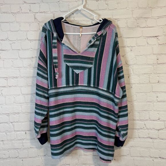 Free People Beja Stripe Hoodie size XS - Picture 1 of 7